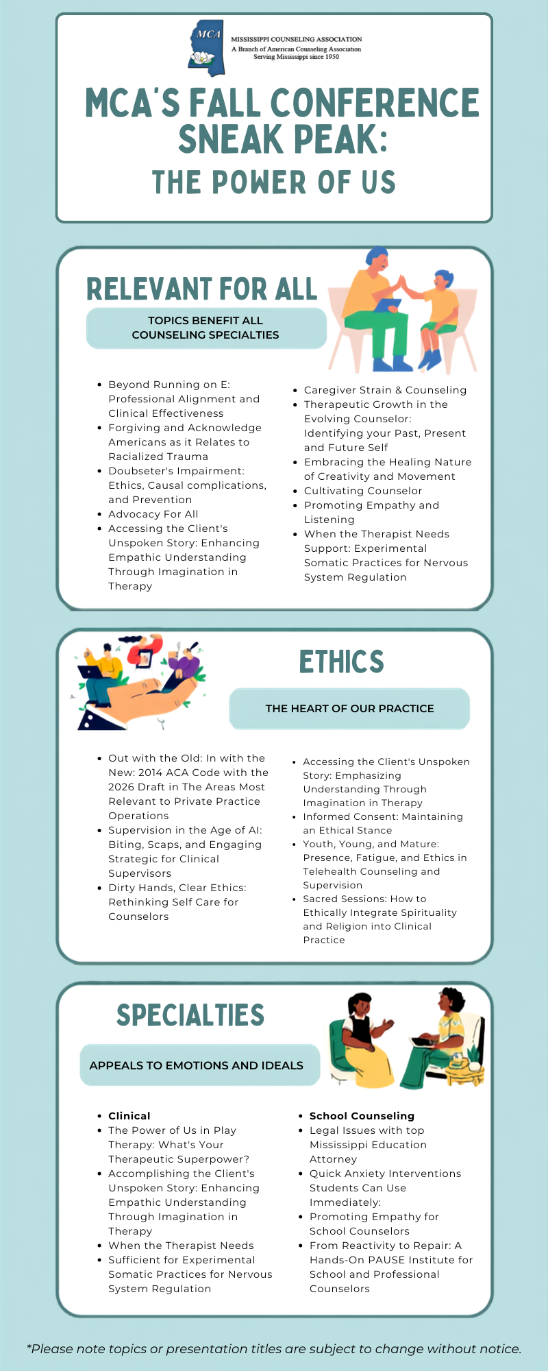 2026 Fall Conference Sneak Peak Image. PDF available below. 
