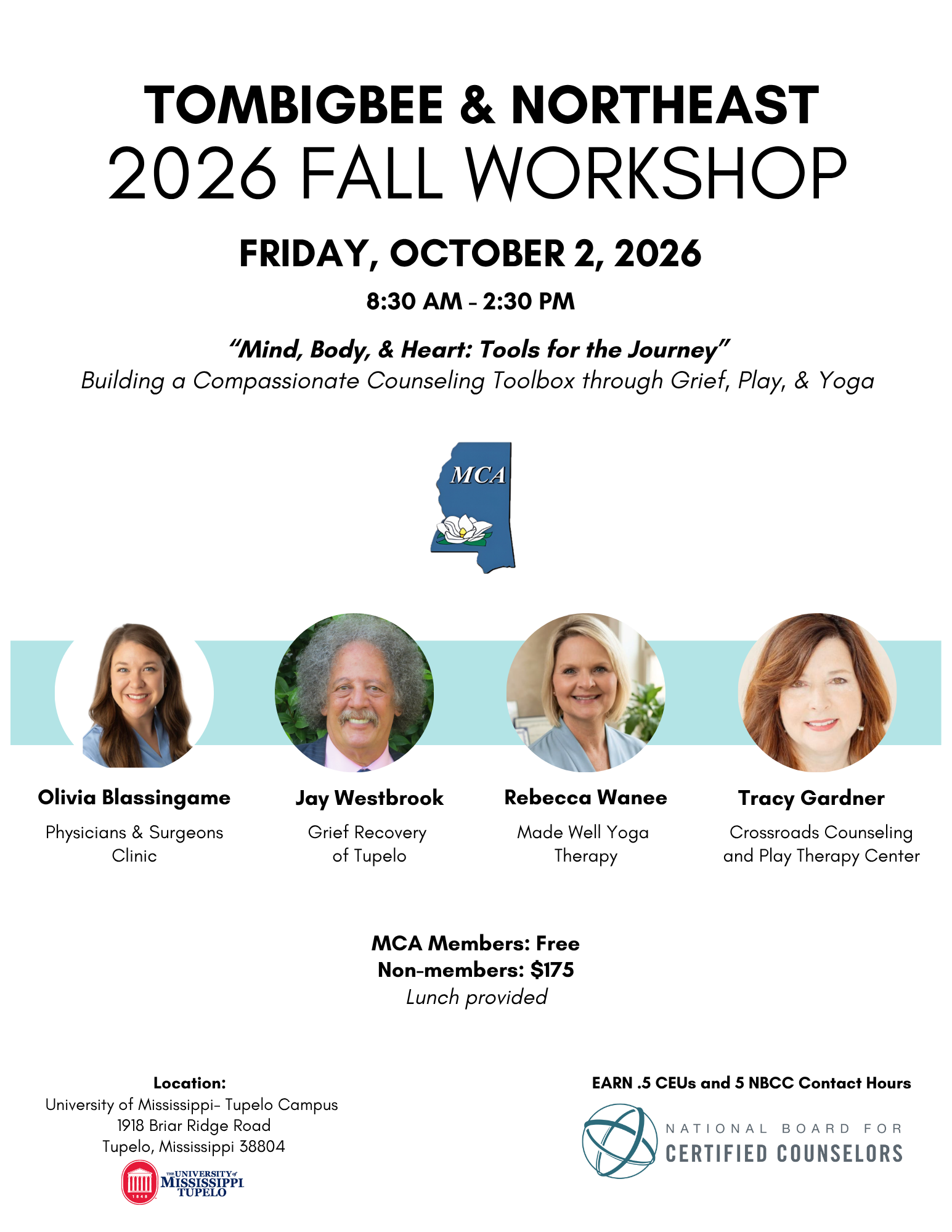 2026 Tombigbee and Northeast Fall Workshop Flyer